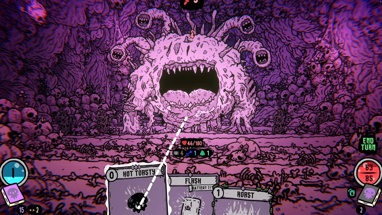 Shroom and Gloom boss encounter with a large fungal creature filling the view during an Early Access fight